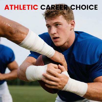 8 Pack White Athletic Sports Tape, Easy Tear Wrist Tape for Boxing & Gymnastics