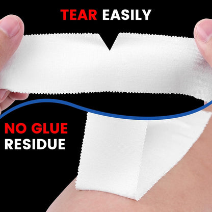 8 Pack White Athletic Sports Tape, Easy Tear Wrist Tape for Boxing & Gymnastics